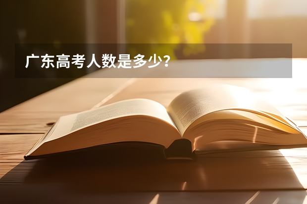 广东高考人数是多少？
