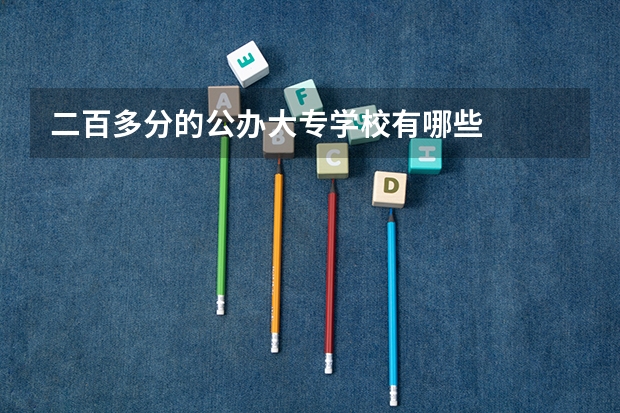 二百多分的公办大专学校有哪些