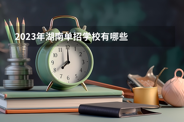 2023年湖南单招学校有哪些