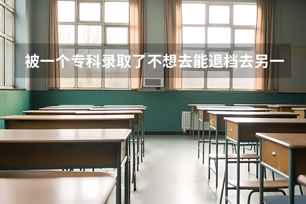 被一个专科录取了不想去能退档去另一个学校吗？