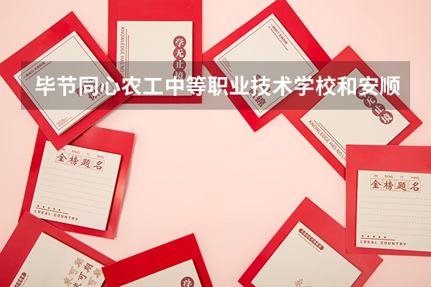 毕节同心农工中等职业技术学校和安顺城市服务职业学校哪个好