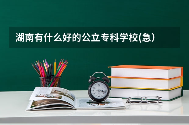 湖南有什么好的公立专科学校(急）