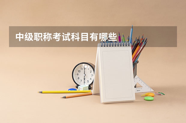 中级职称考试科目有哪些