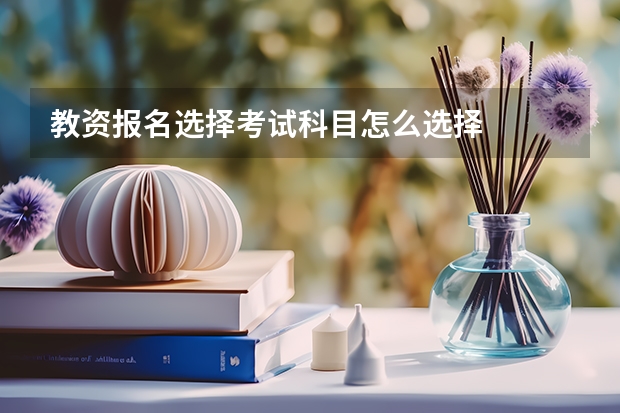 教资报名选择考试科目怎么选择
