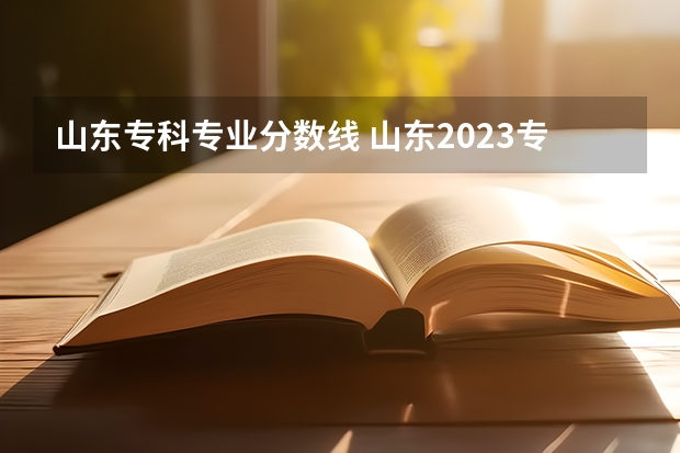 山东专科专业分数线 山东2023专科分数线