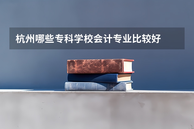 杭州哪些专科学校会计专业比较好
