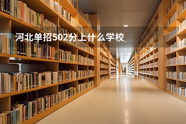 河北单招502分上什么学校