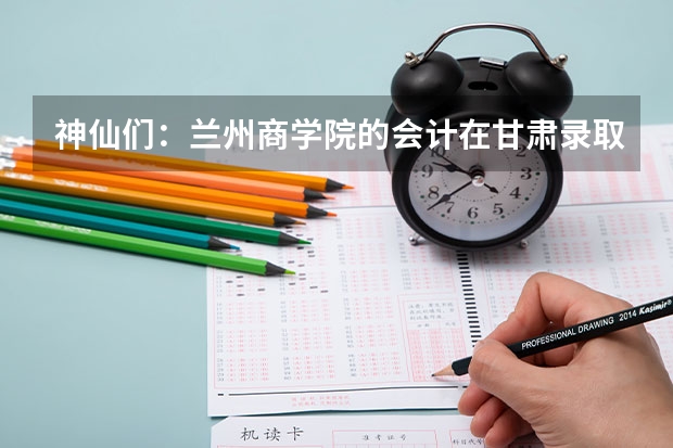 神仙们：兰州商学院的会计在甘肃录取分数线是多少？