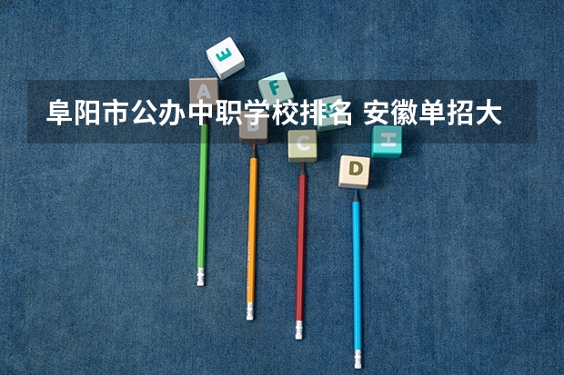 阜阳市公办中职学校排名 安徽单招大专院校排名以及分数
