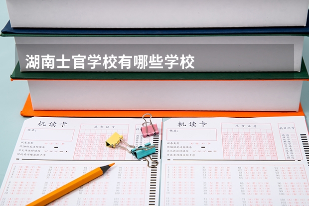 湖南士官学校有哪些学校